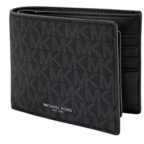 black mens michael kors wallet|Michael Kors slim wallet black.